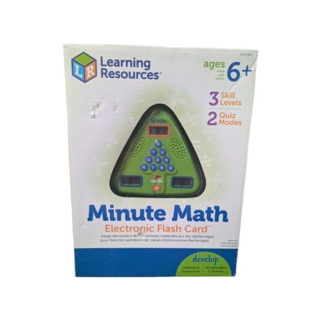 Learning Resources Minute Math Electronic Flash Card: Age 6+ NEW IN BOX